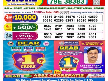 Dear lottery 8 PM Result 02.09.2026