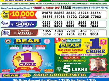 Dear lottery 1 PM Result 08.09.2026