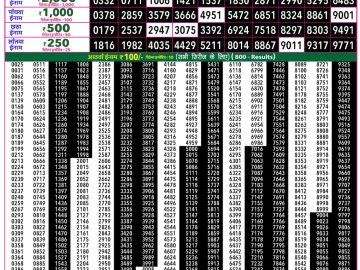 Rajshree 50 Shukra Weekly lottery 07.30PM 11.09.2026