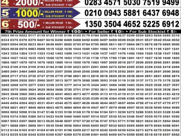 Dear 50 lottery Result 12.09.2026 6:30PM