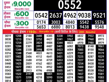 Rajshree Saturday Weekly lottery 08.00PM 12.09.2026