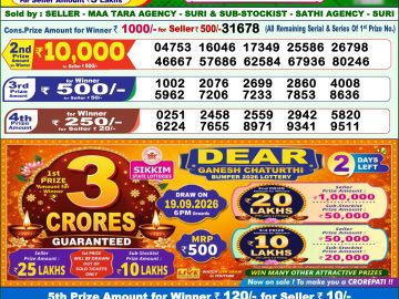 Dear lottery 1 PM Result 17.09.2026