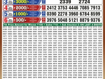 Dear 50 lottery Result 20.09.2026 6:30PM
