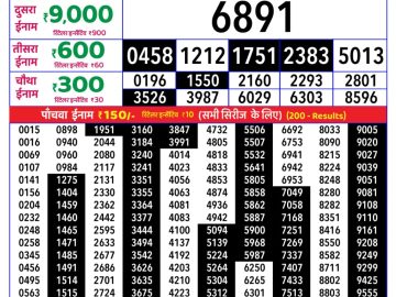 Rajshree Sunday Weekly lottery 08.00PM 20.09.2026