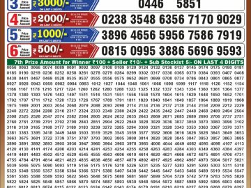 Dear 50 lottery Result 22.09.2026 6:30PM