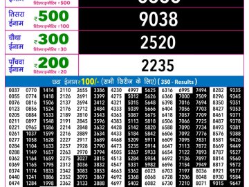 Rajshree Mangal Weekly lottery 09.00PM 22.09.2026