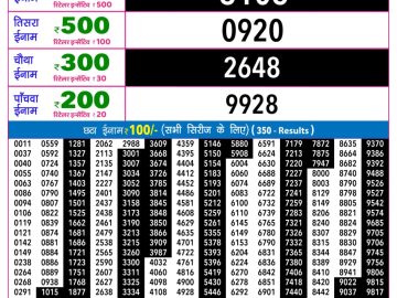 Rajshree Som Weekly lottery 09.00PM 28.09.2026