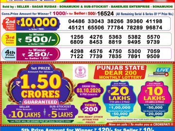 Dear lottery 8 PM Result 30.09.2026