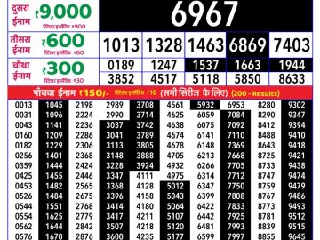 Rajshree Wednesday Weekly lottery 08.00PM 30.09.2026