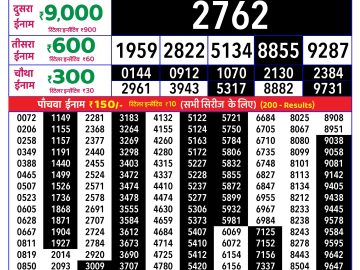 Rajshree Monday Weekly lottery 08.00PM 19.10.2026