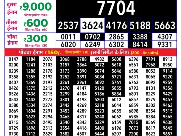 Rajshree Sunday Weekly lottery 08.00PM 25.10.2026
