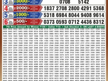 Dear 50 lottery Result 13.10.2026 6:30PM