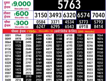 Rajshree Thursday Weekly lottery 08.00PM 15.10.2026