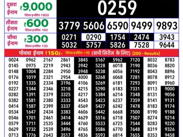 Rajshree Sunday Weekly lottery 08.00PM 18.10.2026