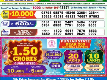 Dear lottery 1 PM Result 27.10.2026