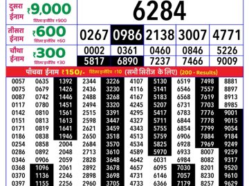 Rajshree Wednesday Weekly lottery 08.00PM 28.10.2026